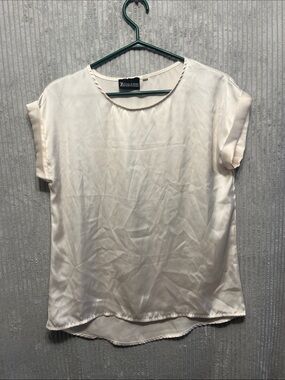 7th Avenue New York Short-Sleeve Satin Blouse Small